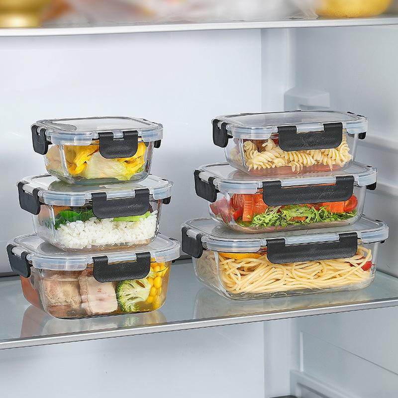 Bento Box - Leak Proof Glass Food Storage Containers