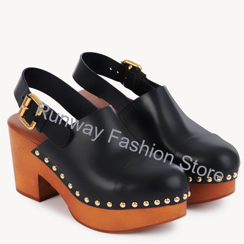 Chunky Wooden Wedge Mules Clog - огляд і ціна Geta Wooden Sandal