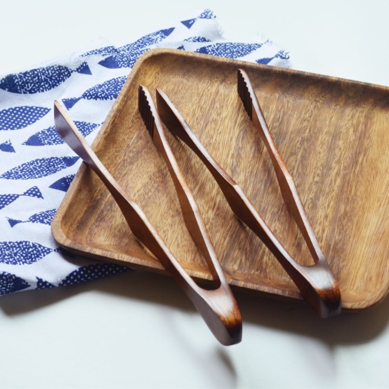 Natural Wood Food Serving Tong - огляд і ціна Japanese Snacks