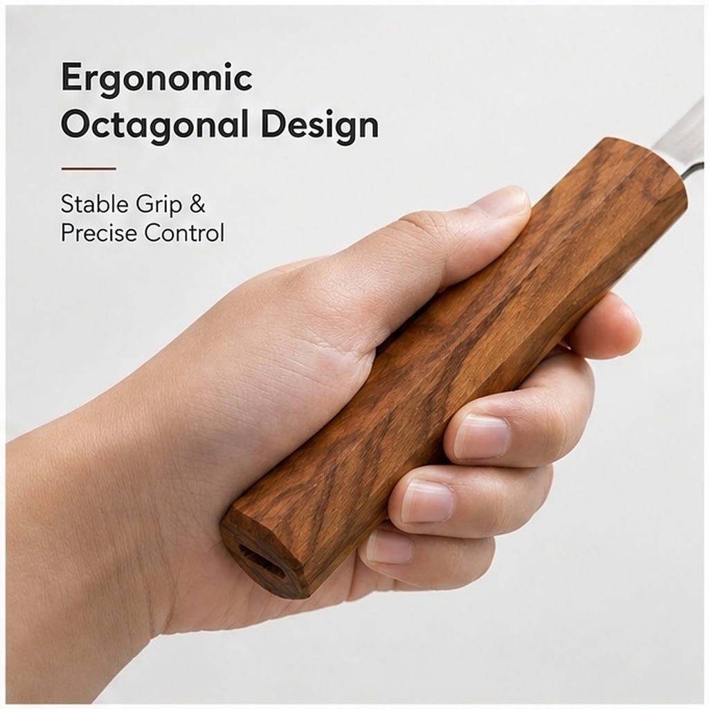 Octagonal Wooden Handle for Ja - огляд і ціна Japanese Knife