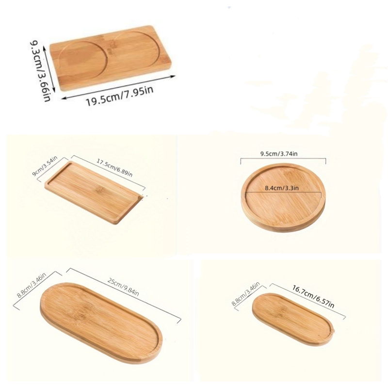 2Pcs/Wooden Tray Round Wooden  - огляд і ціна Japanese Snacks